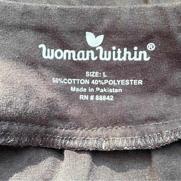 Woman Within Women Blouse Black Round‎ Tie Neck 3/4 Sleeve Witchy Goth Top Read - Picture 2 of 11